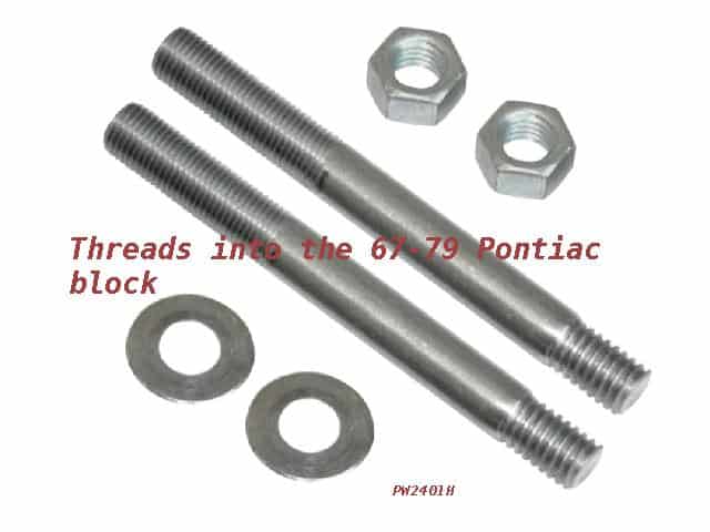 Timing Cover Housing Main Block Studs: Pontiac 67-79 set